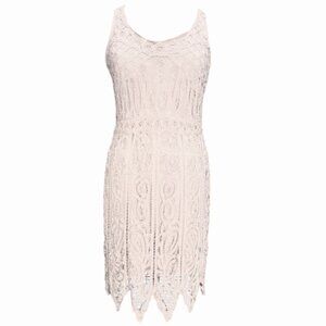 Stunning R & M Richards Lace Overlay Sleeveless Sheath Dress